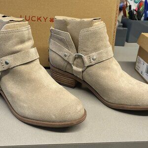 Lucky Brand Boltin Booties, Brand New, Color: Dune Oil Suede,  Size 8